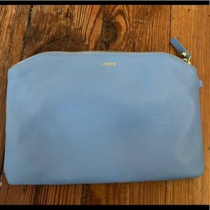 Lodis leather clutch
